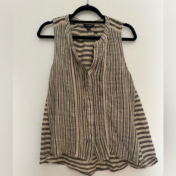 Lucky Brand gauzy sleeveless shirt size medium - Picture 1 of 4
